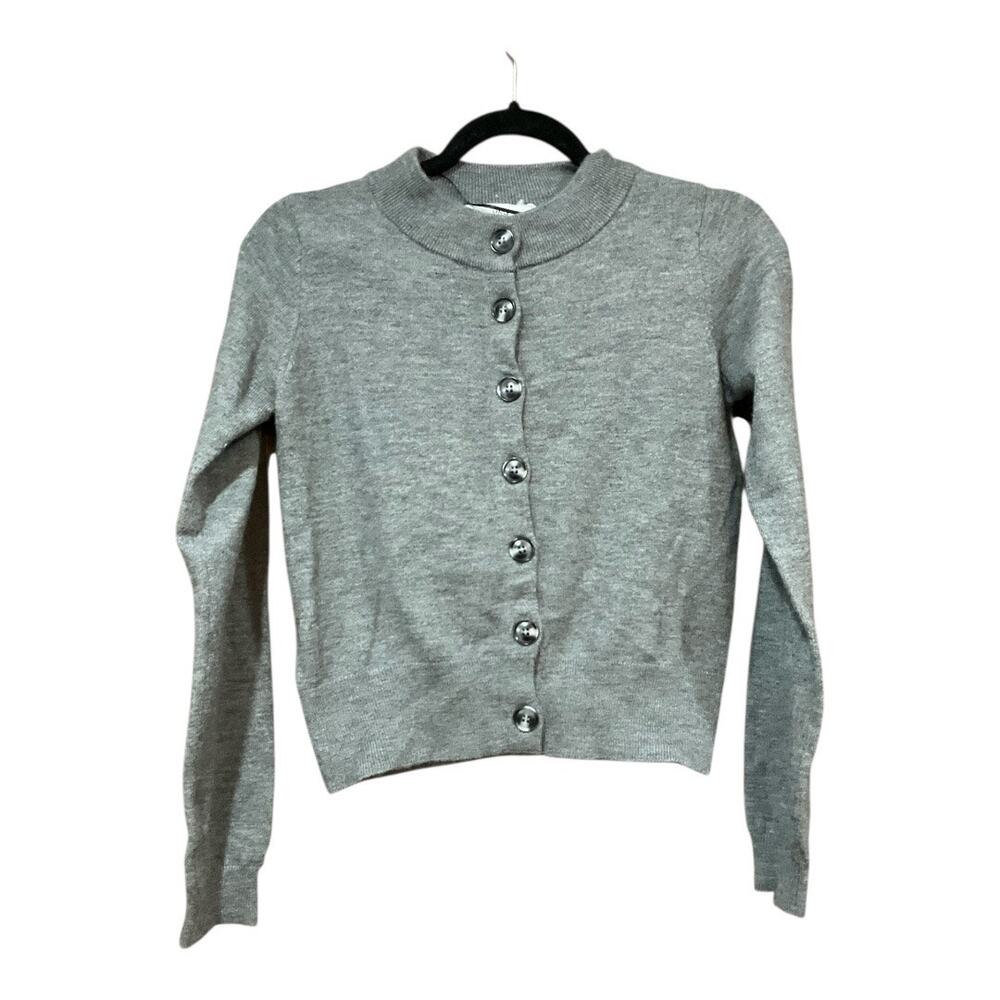 Mango Cardigan Women XS Gray NWT Wool Blend